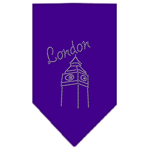 London Rhinestone Bandana Purple Large